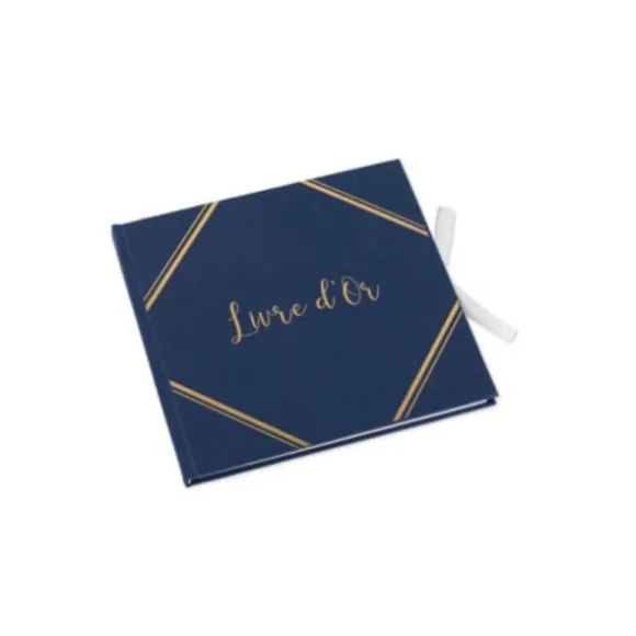Livre d'Or - Dorure Embossée - Bleu Marine