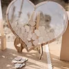 Livre d'or en forme de cœur + 70 cœurs en bois - 40 x 33 x 11 cm