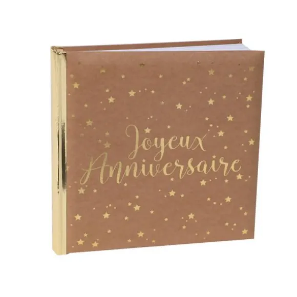 Livre d'Or " Joyeux Anniversaire " - Couleur Kraft