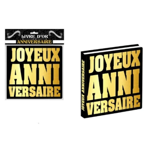 Livre d'Or - Or et Noir - Joyeux Anniversaire