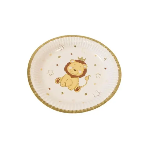 Lot de 6 assiettes - 18 cm - Lion