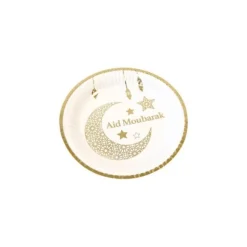 Lot de 6 assiettes en carton - 18 cm - Collection Aid Moubarak