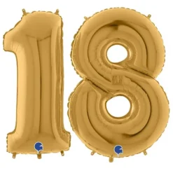 Lot de ballons dorés géants - 102 cm - Age au Choix