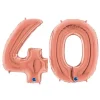 Lot de ballons rose gold géants - 102 cm - Age au Choix