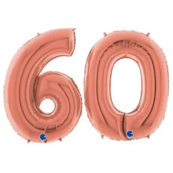 Lot de ballons rose gold géants - 102 cm - Age au Choix