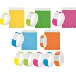 Lot de 50 bracelets d'identification - 5 couleurs