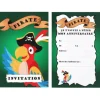 Lot de 6 cartons d'invitation - Pirate