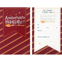 Lot de 6 cartons d'invitation - Sorcier