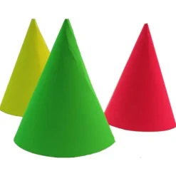Lot de 6 chapeaux fluo