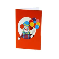 Lot de 10 invitations + enveloppes pour anniversaire - Clown