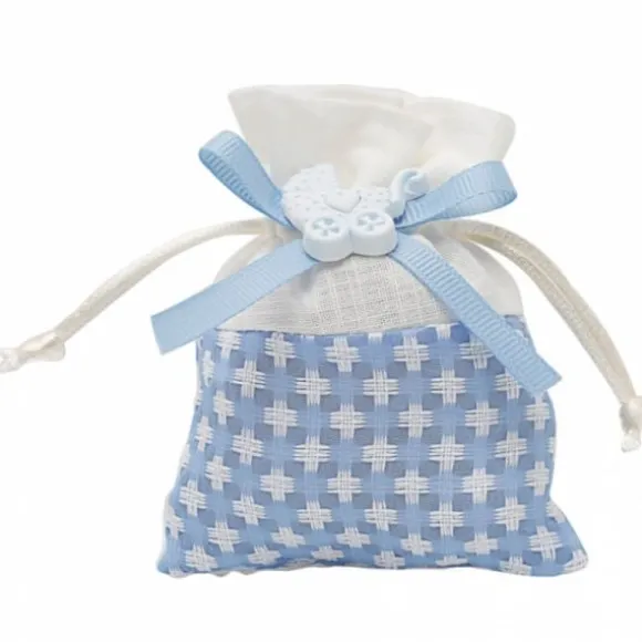Lot de 5 Pochons Damier Landau - Bleu