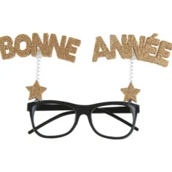 Lunette à paillettes dorées