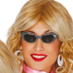 Lunettes Adulte Années 50 - Noir à Pois Blancs
