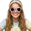 Lunettes d'Hippie avec fleurs multicolores