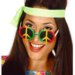 Lunettes Hippie "Peace and Love" Multicolore