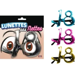 Lunettes métalliques - Anniversaire - 18 ans - Couleur au Choix