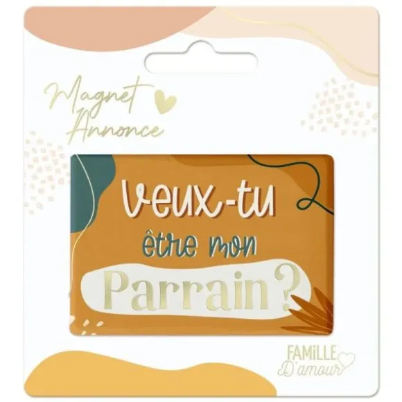Magnet Annonce - Veux-tu être mon parrain ? - Collection Annonce de Grossesse