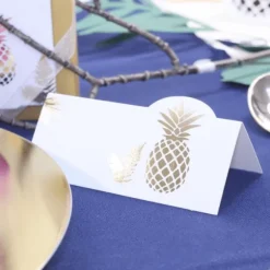 10 Marque-Places Ananas Or