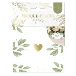 10 marque-places en carton pour mariage - Collection Vive les Mariés