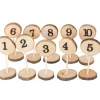 10 Marque Table Rondins en Bois avec Chiffre