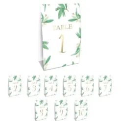10 marque-tables en carton - Collection Vive les Mariés
