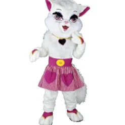 Mascotte Chat Kitty Rose