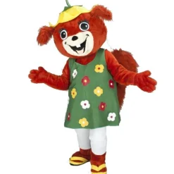 Mascotte Écureuil Sandy Jardinière