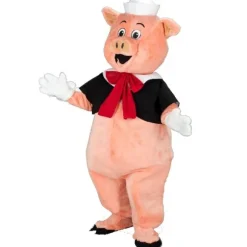 Mascotte Petit Cochon Nouf-Nouf Gilet Noir