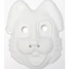 2 Masques Animaux Blanc à Décorer - Enfant