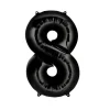 Méga Ballon Hélium - Chiffre 8 - Noir