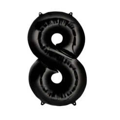 Méga Ballon Hélium - Chiffre 8 - Noir