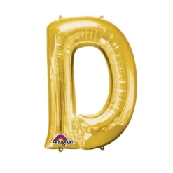 Méga Ballon Hélium - Lettre D - Or
