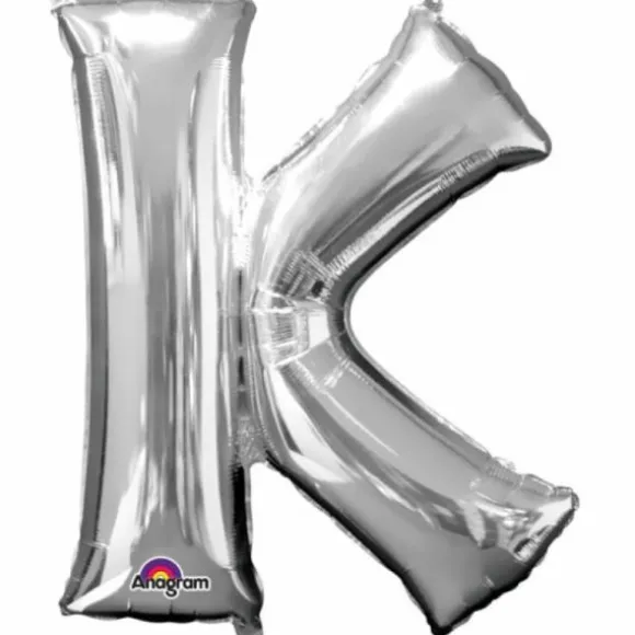 Méga Ballon Hélium - Lettre K - Argent