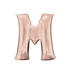 Méga Ballon Hélium - Lettre M - Rose Gold