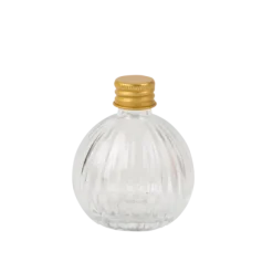 Mignonnette en verre avec bouchon en or - Lise - 50 ml