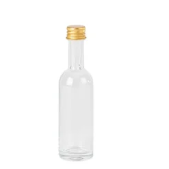 Mignonnette en verre avec bouchon en or - Edgar - 50 ml