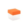 Mini cubes à dragées fond transparent x10 - Coloris au choix