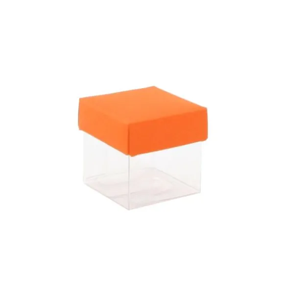Mini cubes à dragées fond transparent x10 - Coloris au choix