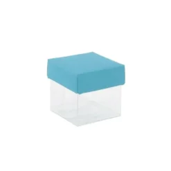 Mini cubes à dragées fond transparent x10 - Coloris au choix