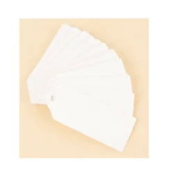 24 mini Etiquettes perforées Blanches