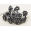 72 Mini Roses en satin sur tige - Gris