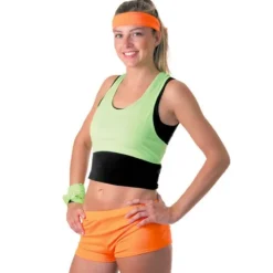 Mini Short Fluo Orange Femme - Taille Unique
