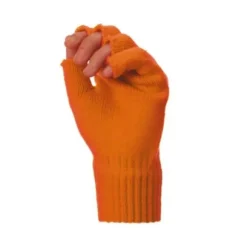 Mitaines Tricot Oranges Fluo