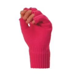 Mitaines Tricot Roses Fluo