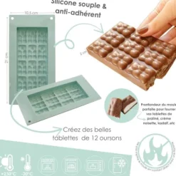 Moule pour tablette d'oursons