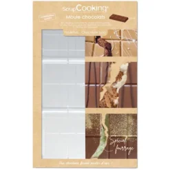 Moule pour 3 tablettes de chocolat