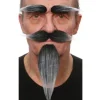 Moustache, Bouc & Sourcils - Noir méché de blanc