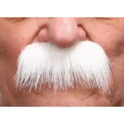 Moustache "Brosse" - Blanc