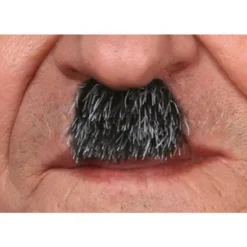 Moustache "Charlot" - Noir méché blanc