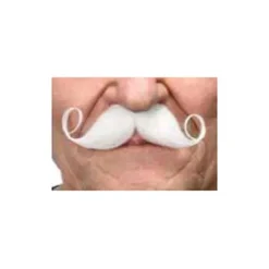 Moustache "Super Dandy" - Blanc